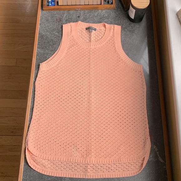 Banana Republic Tops - Adorable Banana Republic salmon colored sleeveless sweater. Only worn once!